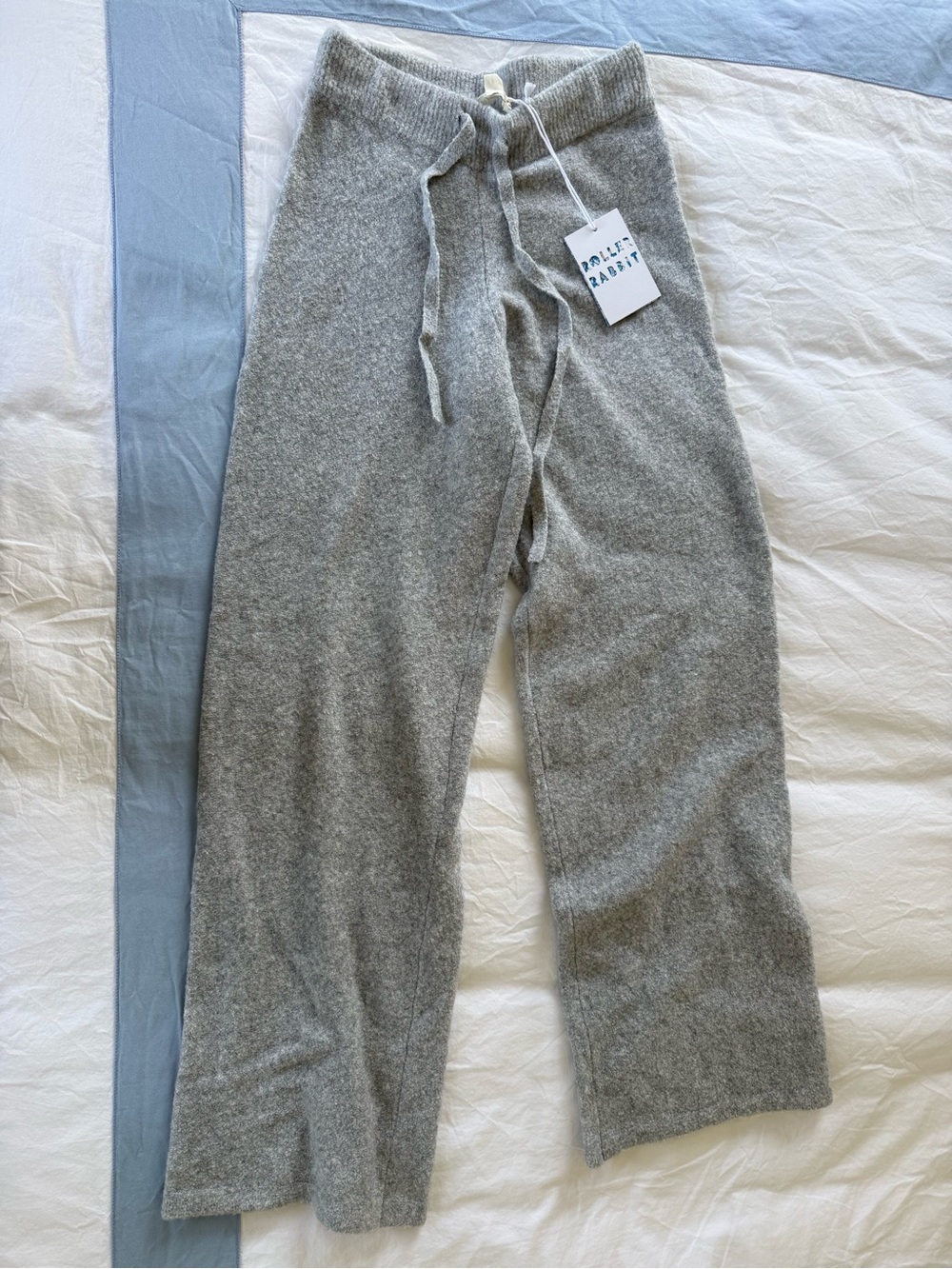 Roller Rabbit Heather Gray Knit Pants with Drawstring